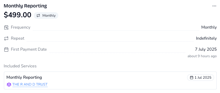 Nagaris UI showing the proposal and scope management tool