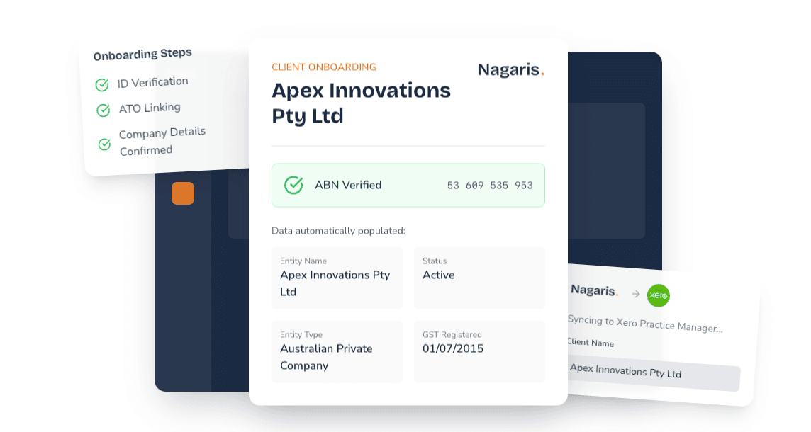 Nagaris Dashboard showing automated client onboarding